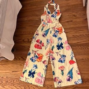Yellow floral jumpsuit